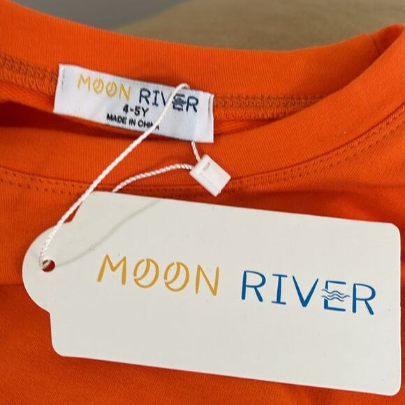 Moon River Girl’s long Sleeve Cropped Top Size 4-5 Years NWT - Picture 3 of 8